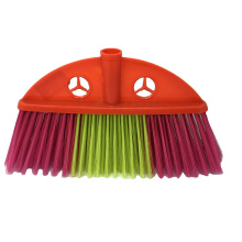 High Quality Cleaning Broom Head Two Color Soft Bristle Plastic Broom Replacement Broom Heads